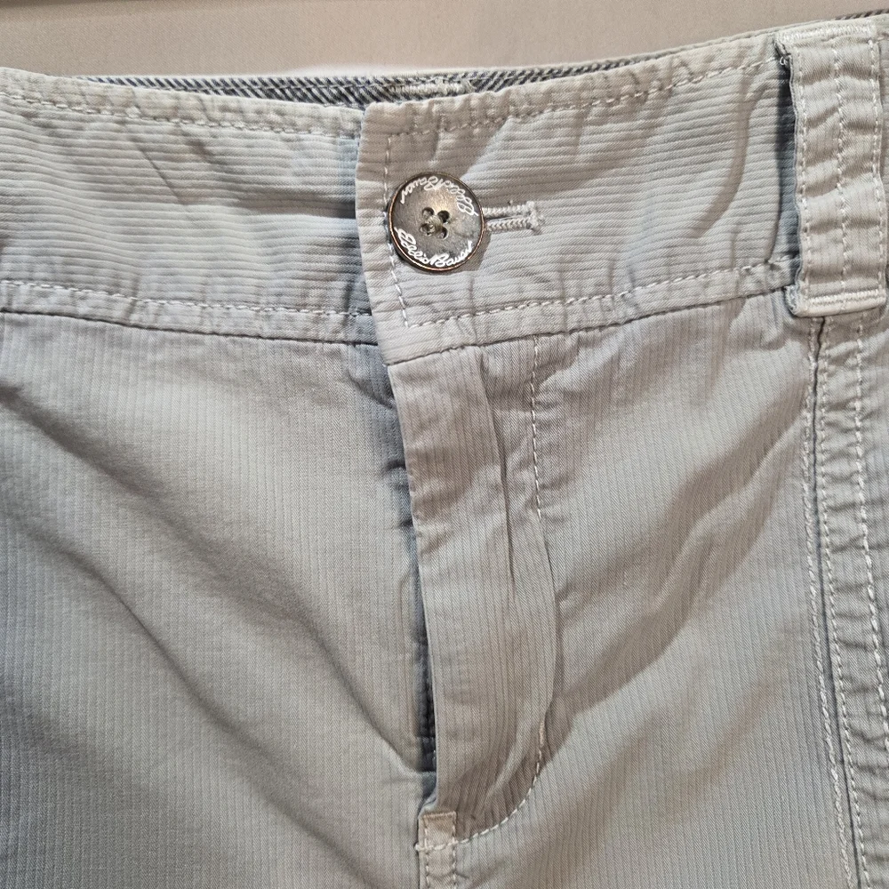 Eddie Bauer Khaki Denim Mini Skirt Size 4 - Picture 5 of 9